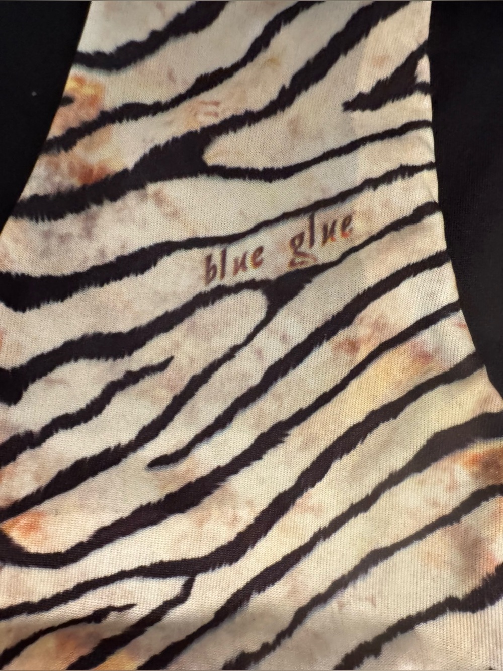 Blue Glue Leopard & Zebra Print With Leather & Chain Detail Size M - Picture 8 of 14